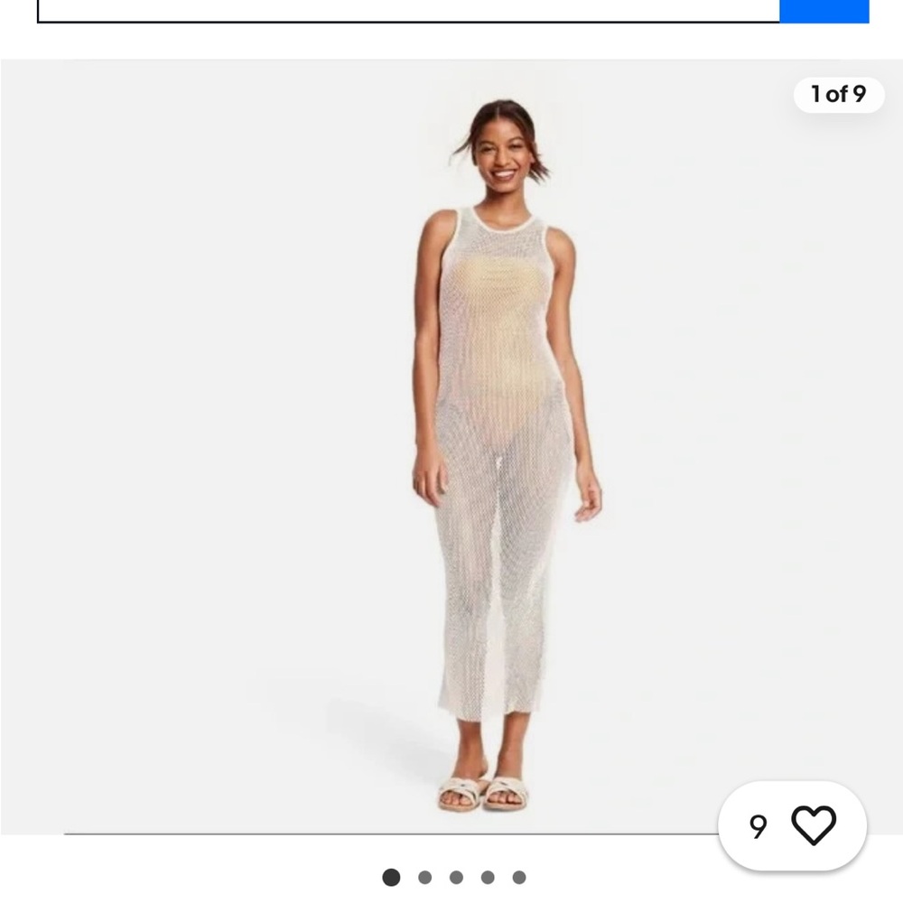De Noel x Target White crochet Swim Coverup